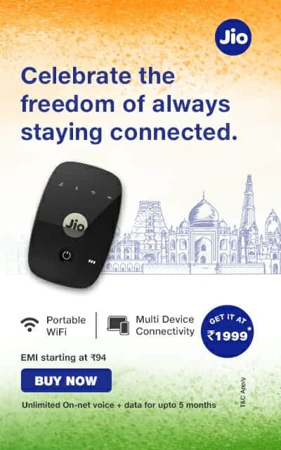 Reliance Jio brings new JioFi Independence Day Offer