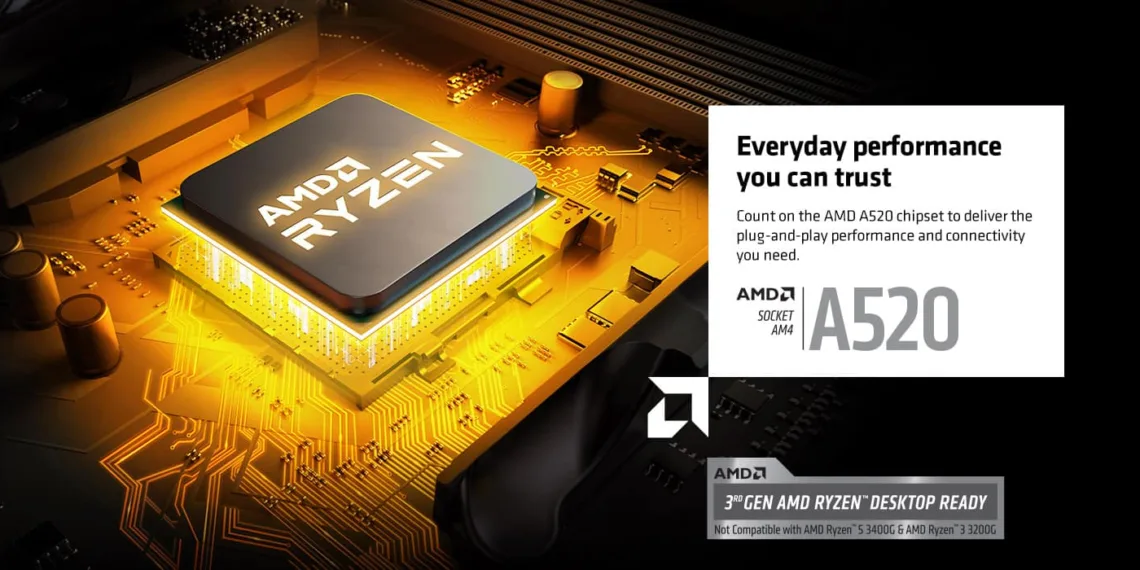 AMD A520 motherboards with Ryzen 4000 support launched