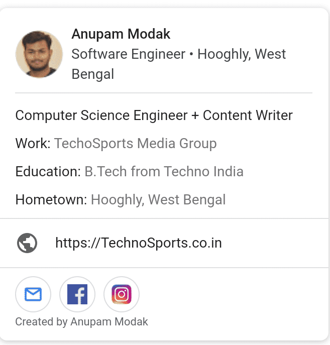 People Card of Anupam Modak TechnoSports.co .in e1597216745219 Visiting Cards are old, try virtual 'People Card' by Google