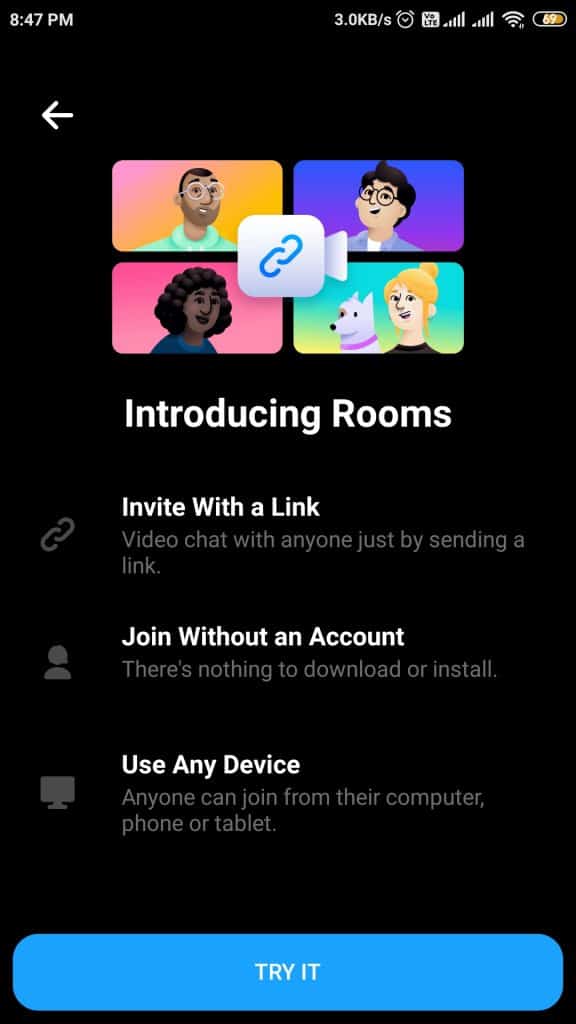 Screenshot 2020 08 18 20 47 58 443 com.facebook.orca WhatsApp rolls out new 'Messenger Room' support on mobile devices in India