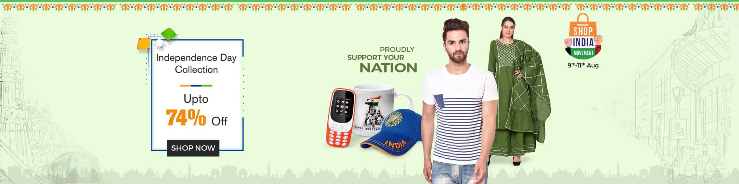 ShopClues brings Three-Day ‘Independence Day’ Sale with up to 74% discount