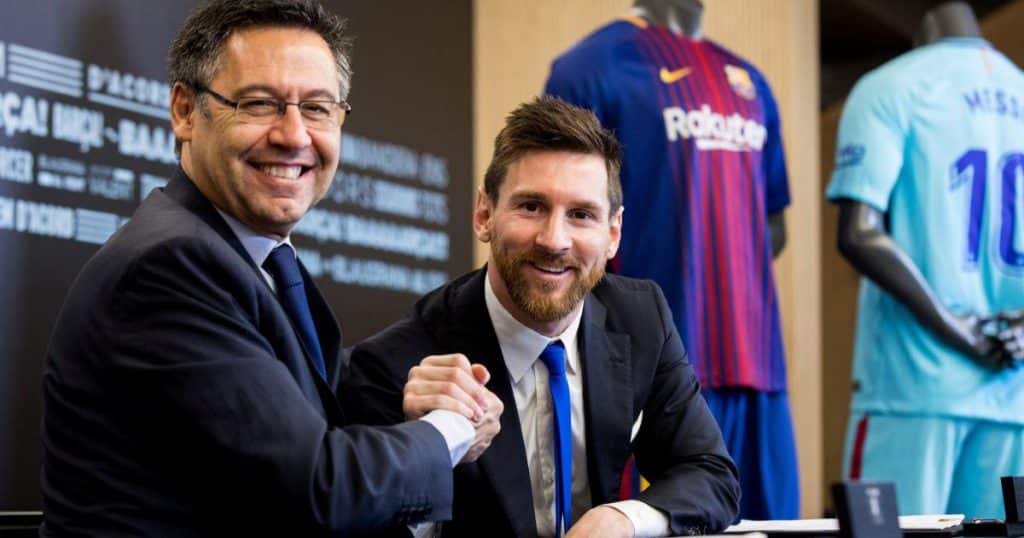 bartomeu messi Barcelona have lost almost half of their sponsorship deal with Rakuten
