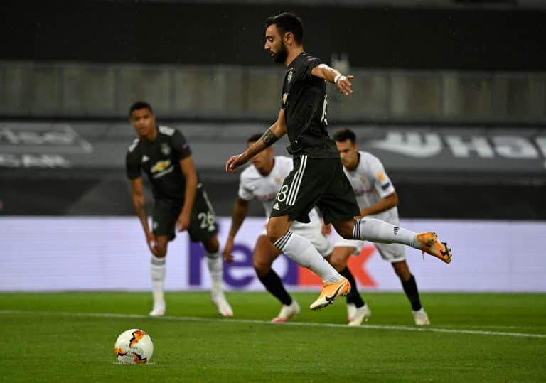 Bruno Fernandes converted Manchester United’s 22nd penalty of the season but failed to beat Sevilla in the Europa League semi-finals