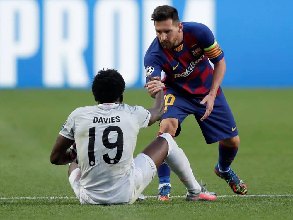 davies messi Alphonso Davies, the fastest footballer player is now the best left-back in making