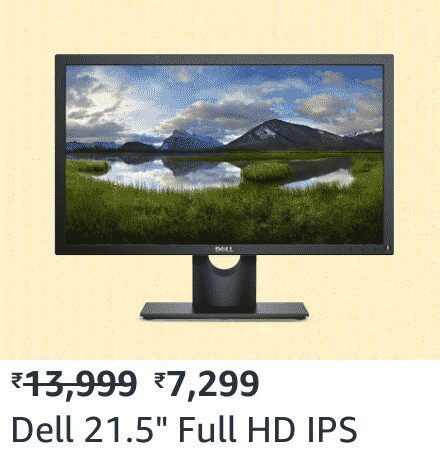 dell 21.5 Best-selling blockbuster deals on Monitors in Amazon Freedom Sale