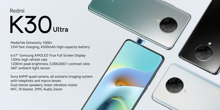 Redmi K30 Ultra comes with Dimensity 1000+ processor and 120Hz display
