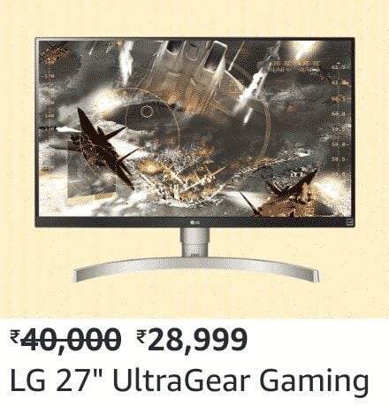 lg 27 ultragear gaming Best-selling blockbuster deals on Monitors in Amazon Freedom Sale
