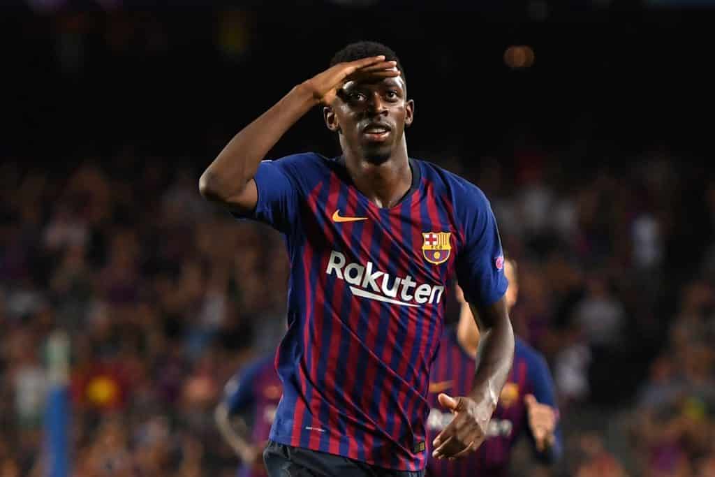 ousmane dembele of barcelona celebrates after scoring his teams 1179606 Ousmane Dembele can join Manchester United on a loan deal in the next few hours