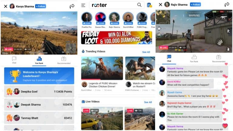 Rooter steps into gaming and eSports, witnesses 50k+ game streamers on the app