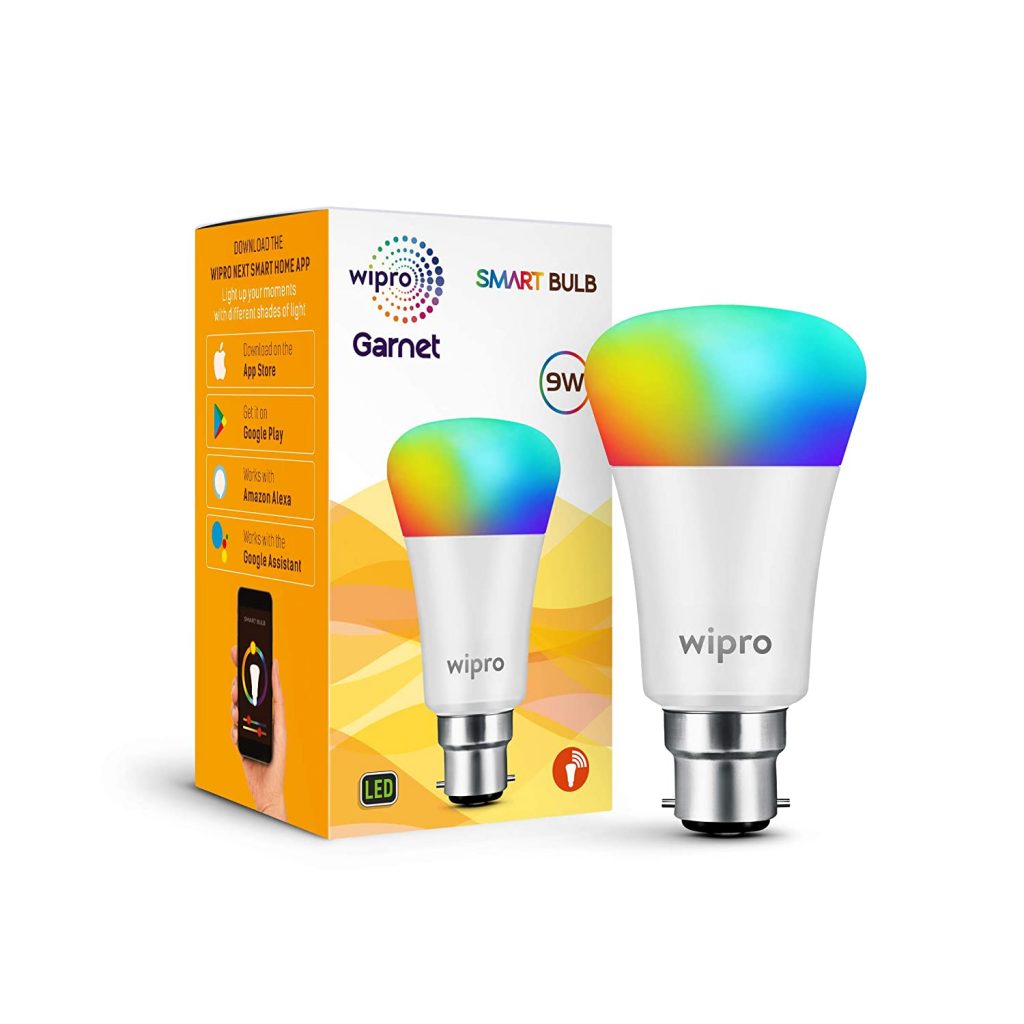 wipro b22 9w Wipro launches a range of Wi-Fi enabled smart bulbs on Amazon Prime Day