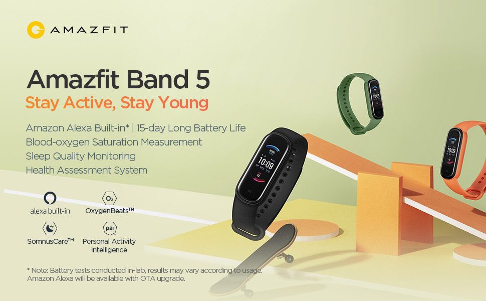 Amazfit Band 5 with SpO2 sensor and Amazon Alexa support now available on Amazon at $49.99