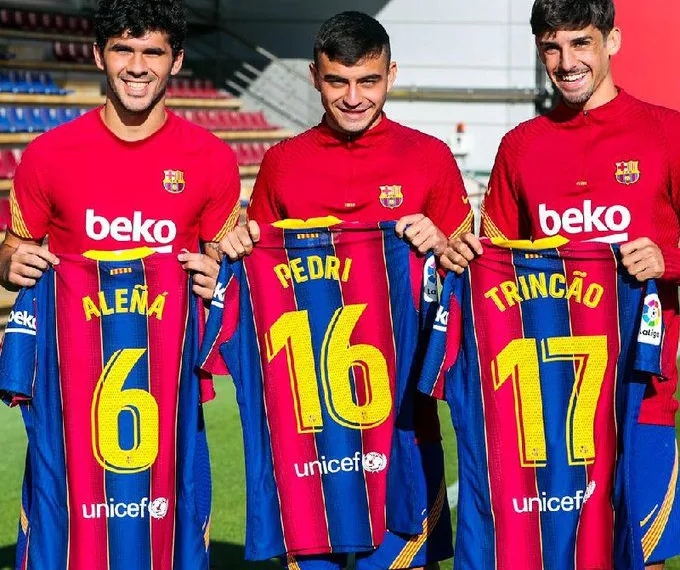 Trincao, Alena, and Pedri handed shirt numbers ahead of the Villareal clash on Sunday