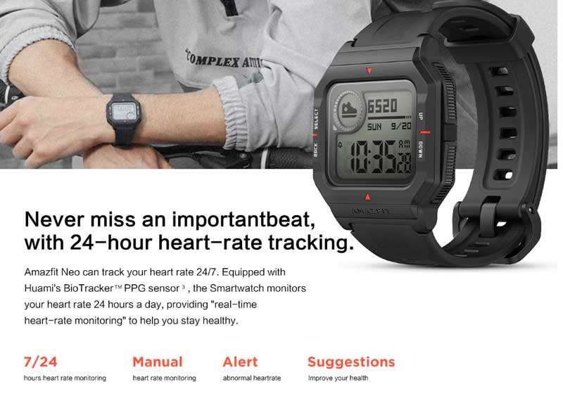 Amazfit Neo Features Amazfit Neo will arrive globally on 1st October for $40