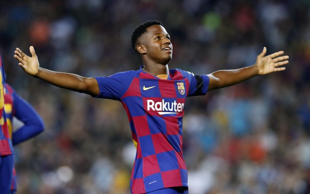Ansu Fati 1 Top 5 17-year-olds to score in the Champions League