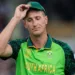 BIRMINGHAM, ENGLAND - JUNE 19: Chris Morris of South Africa reflects at the end of his bowling spell during the Group Stage match of the ICC Cricket World Cup 2019 between New Zealand and South Africa at Edgbaston on June 19, 2019 in Birmingham, England. (Photo by Andy Kearns/Getty Images)