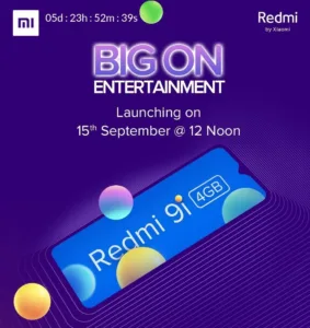 Redmi 9i is going to launch in India on September 15
