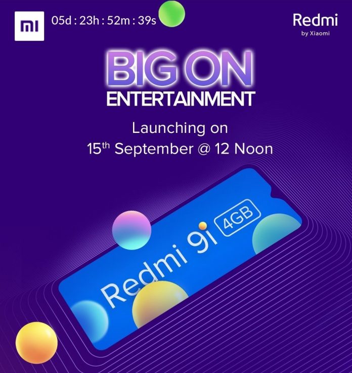 Redmi 9i is going to launch in India on September 15 Redmi 9i is going to launch in India on September 15