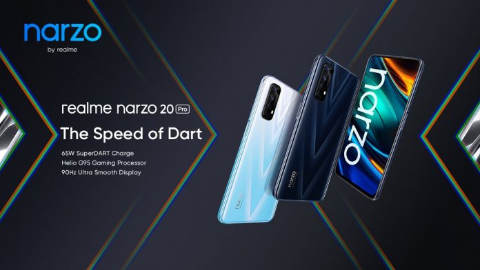 Realme Narzo 20 Pro officially launched with a 65W Super-Dart charger and Helio G95 processor Realme Narzo 20 Pro officially launched with a 65W Super-Dart charger and Helio G95 processor