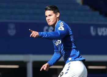 James Rodriguez Scoring His Debut Goal