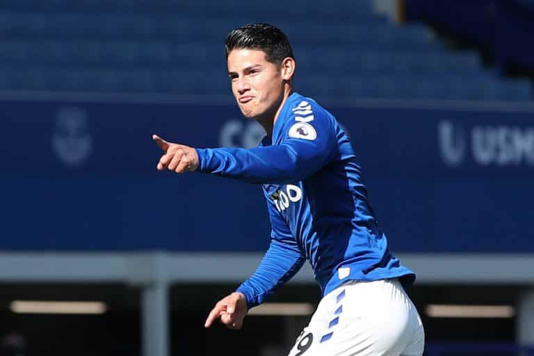 Everton thrash West Brom by 5-2 As James Rodriguez scores his first Premier League goal
