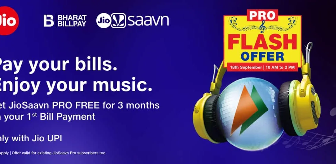 How to get the Jio Saavn UPI Pro Flash Offer tomorrow