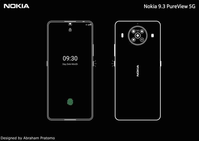 Nokia 9.3 graphical representation by Abraham Nokia 9.3 details leaked, coming in Q4 2020