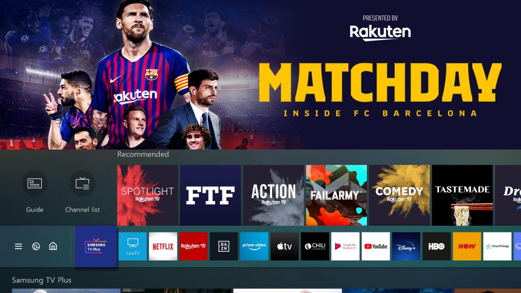 TV Plus First Screen with Rakuten Samsung releases its Samsung TV Plus for select Galaxy devices