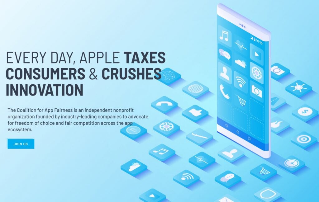 coalition for app fairness Coalition for App Fairness formed against the Cupertino Giant
