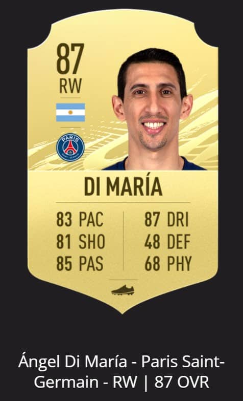 di maria OFFICIAL: Top 10 wingers (RW, LW, RM, LM) in FIFA 21