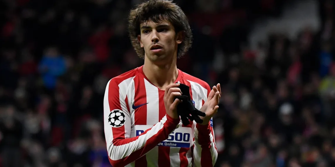 Atletico Madrid's Portuguese forward Joao Felix applauds  during the UEFA Champions League football match between Club Atletico de Madrid and Lokomotiv Moscow at the Wanda Metropolitano stadium in Madrid on December 11, 2019. (Photo by PIERRE-PHILIPPE MARCOU / AFP) (Photo by PIERRE-PHILIPPE MARCOU/AFP via Getty Images)