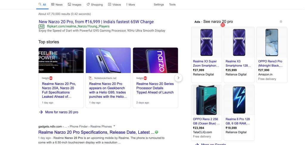 n1 Flipkart accidentally leaked the price of Narzo 20 Pro, is it Rs. 16,999?
