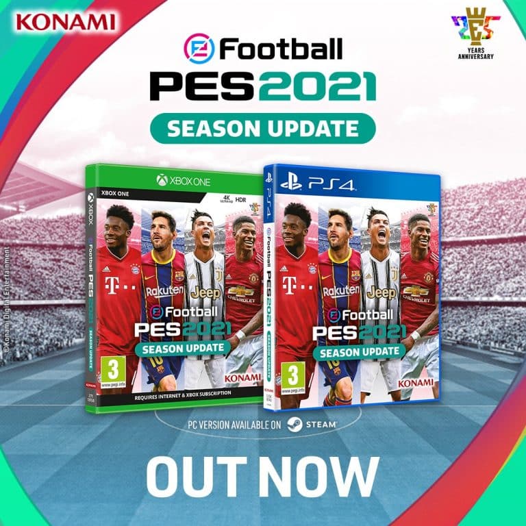 PES 2021 SEASON UPDATE: Now available on PS4, Xbox One and Steam