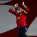Spain's defender Sergio Ramos celebrates after scoring a second goal during the UEFA Nations League A group 4 football match between Spain and Ukraine at the Alfredo Di Stefano Stadium in Madrid on September 6, 2020. (Photo by GABRIEL BOUYS / AFP)