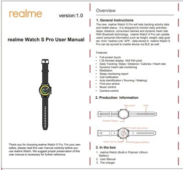 realmewatch11 Realme Watch S Pro spotted on FCC with key specifications, launch imminent