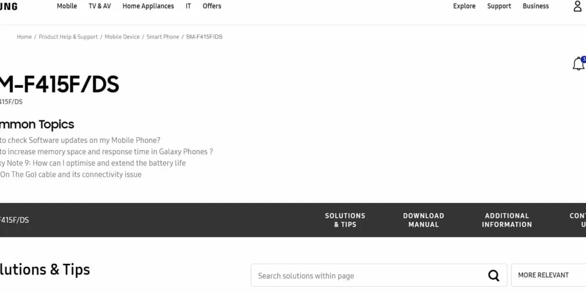 Samsung Galaxy F41 official support page goes live in India