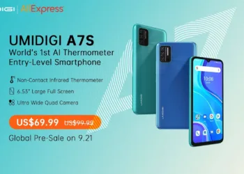 The Umidigi A7S is an Android Go phone with a built-in infrared thermometer sensor