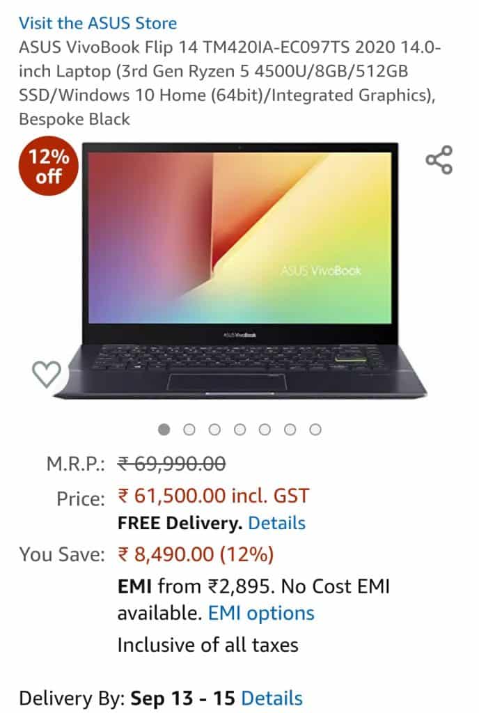 Two new Ryzen 5 4500U laptops gTwo new Ryzen 5 4500U laptops get price cut on Amazon Indiaet price cut on Amazon India