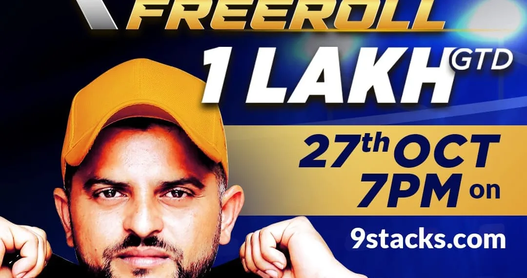 9stacks celebrates the signing of Suresh Raina as brand ambassador by hosting “Raina Freeroll” tournament on 27th Oct 2020