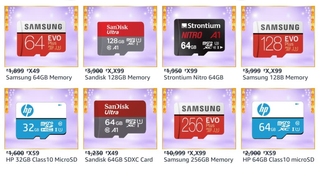 Amazon Great Indian Festival - Top Memory Card Deals for you_TechnoSports.co.in