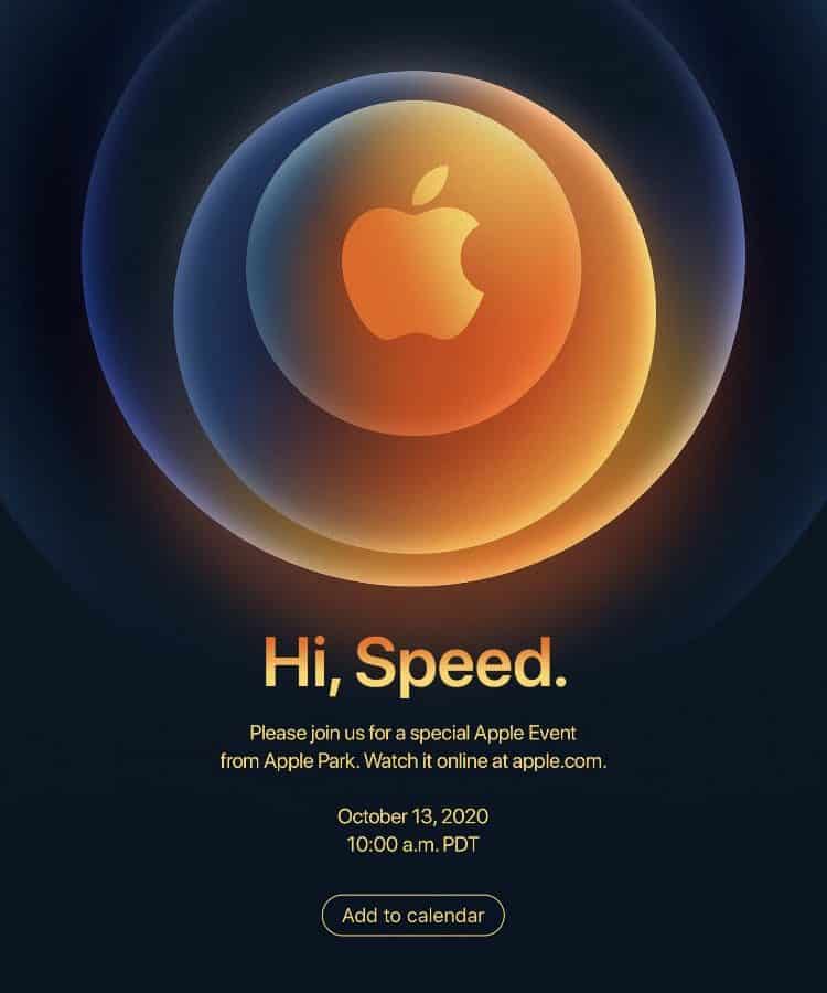 Apple Event scheduled on October 13 at 10 am PDT