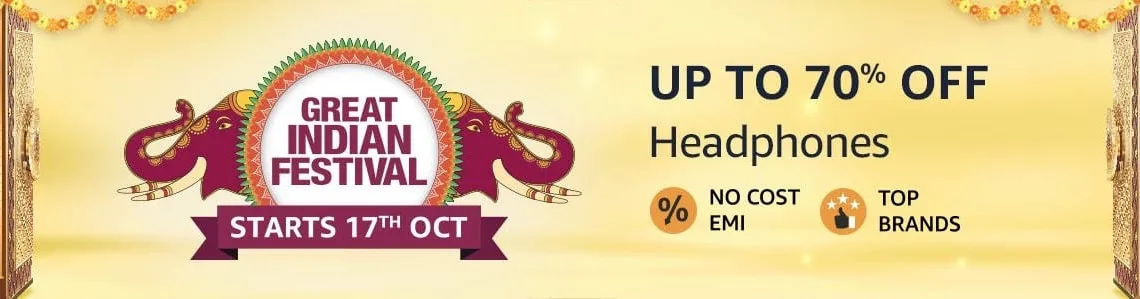 Headsets coming with the Amazon Great Indian Festival sale_TechnoSports.co.in