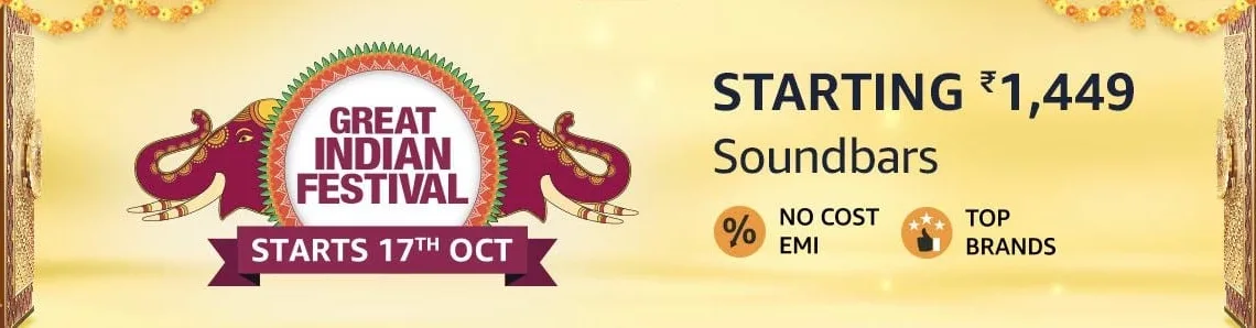 Here are the Soundbar deals & launches on Amazon Great Indian Festival sale, starting Rs.1,449_TechnoSports.co.in