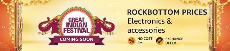 Here's a quick look at the upcoming deals on Electronics & Accessories during Amazon Great Indian Festival sale_TechnoSports.co.in