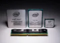 The Intel Xeon Family (from left): Intel Xeon Platinum 9200 processor, 2nd-Gen Intel Xeon Scalable Processor and Intel® Xeon® D-1600 Processor. Intel Corporation on April 2, 2019, introduced a portfolio of data-centric tools to help its customers extract more value from their data. (Credit: Tim Herman/Intel Corporation)