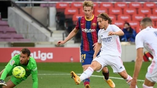 Modric Real Madrid Barcelona Real Madrid's midfield is their most valuable asset as they chase the La Liga and Champions League double this season