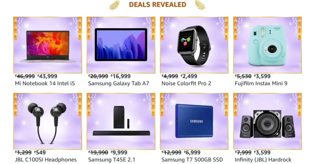 More deals in Electronics revealed for Amazon Great Indian Festival sale_TechnoSports.co.in