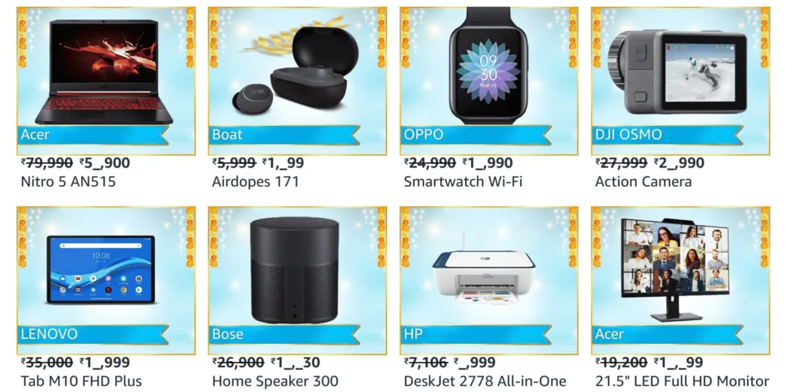 Electronics & Accessories that will go first time on sale via Amazon Great Indian Festival
