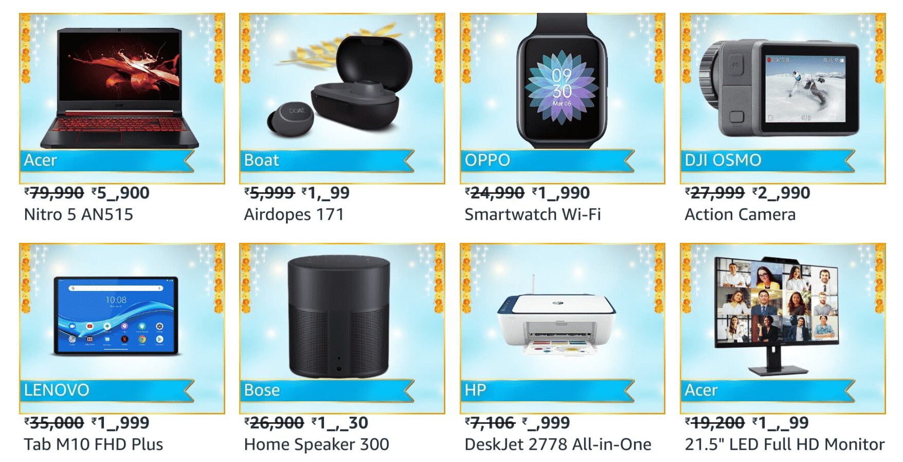 Electronics & Accessories that will go first time on sale via Amazon Great Indian Festival
