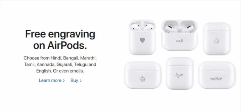 Did you know that Apple even provides Free engraving on AirPods if purchased?