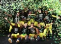 PALMETTO, FL - OCTOBER 6: The Seattle Storm poses for a team portrait with the WNBA Championship Trophy after winning Game 3 of the 2020 WNBA Finals against the Las Vegas Aces on October 6, 2020 at Feld Entertainment Center in Palmetto, Florida. NOTE TO USER: User expressly acknowledges and agrees that, by downloading and/or using this Photograph, user is consenting to the terms and conditions of the Getty Images License Agreement. Mandatory Copyright Notice: Copyright 2020 NBAE (Photo by Ned Dishman/NBAE via Getty Images)